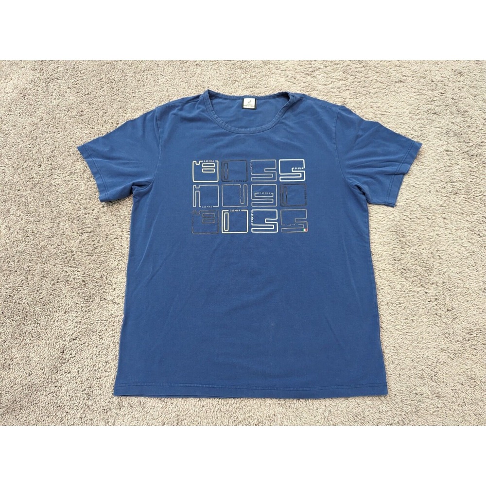 Australian L'Alpina T Shirt Mens Large‎ Short Sleeve Blue Boss Hugo Boss